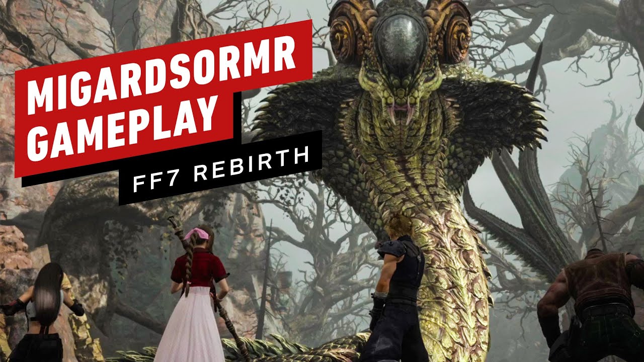 Final Fantasy 7 Rebirth: Migardsormr Gameplay and Comparison