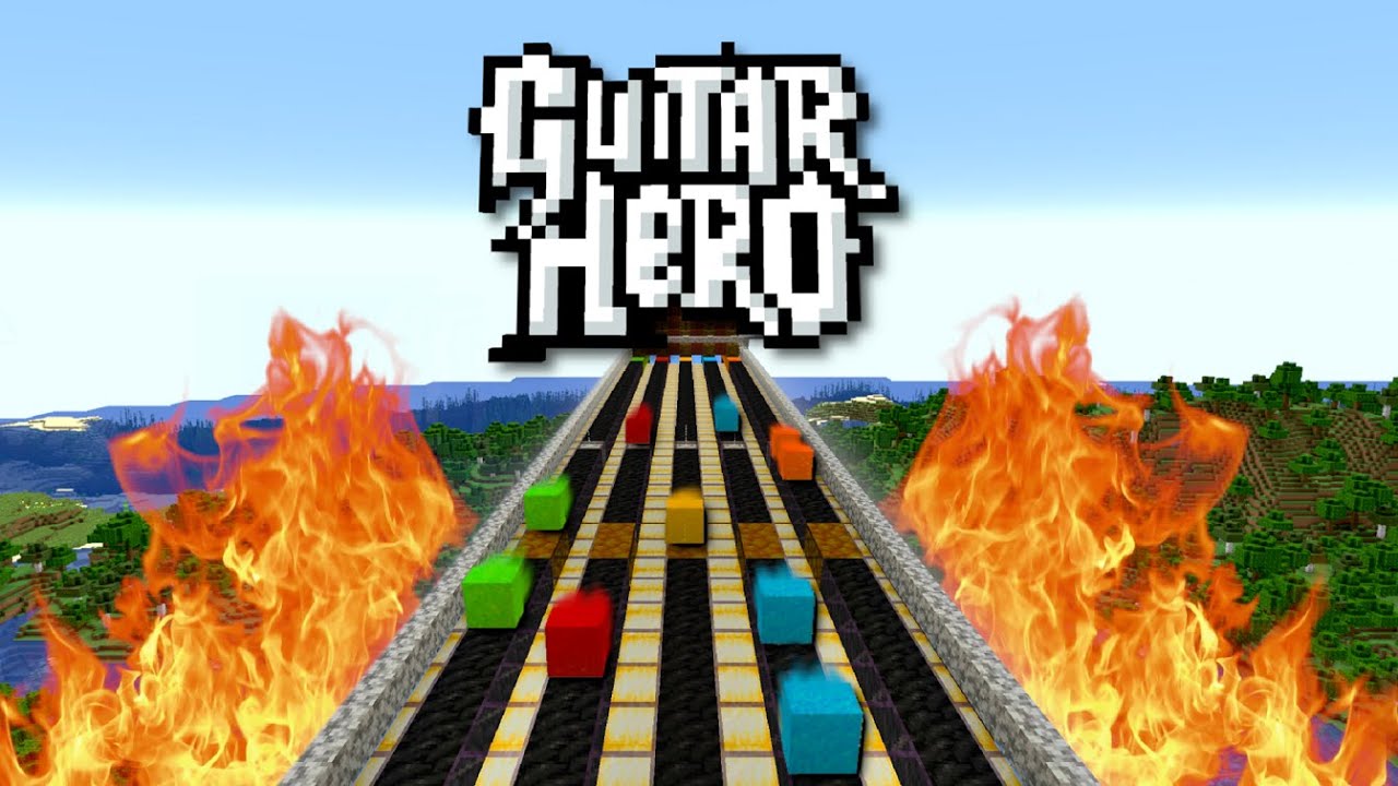 I made Guitar Hero in Minecraft