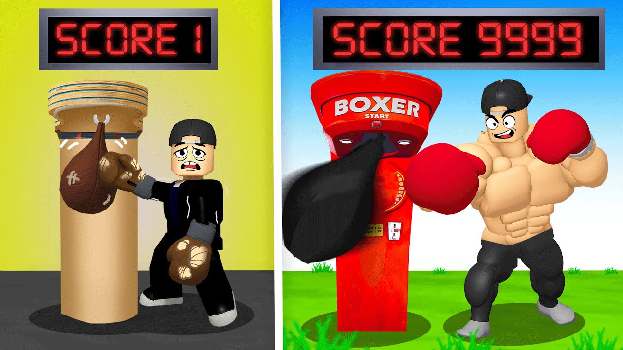 SSundee Destroys Punching Bag in Roblox