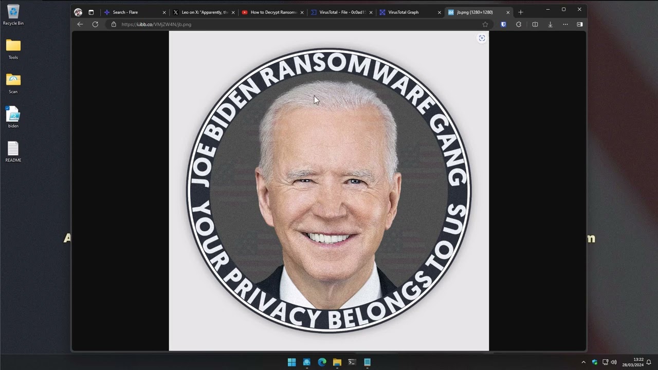 Ransomware Mentions Joe Biden and ME??