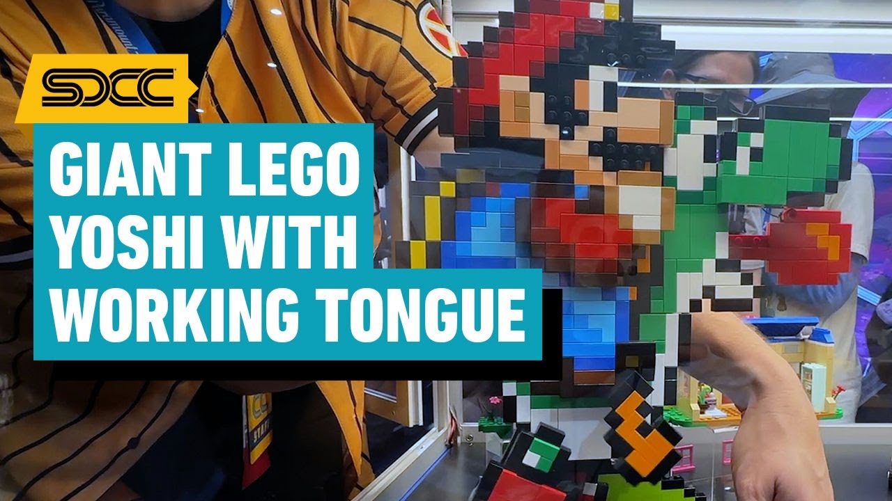 EPIC Lego Yoshi w/ Working Tongue | Comic Con 2024