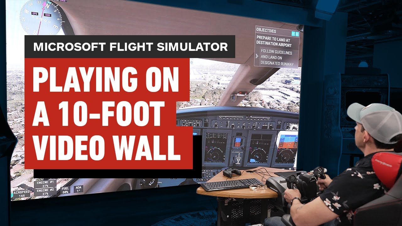 10-Foot Video Wall Takes on Microsoft Flight Simulator